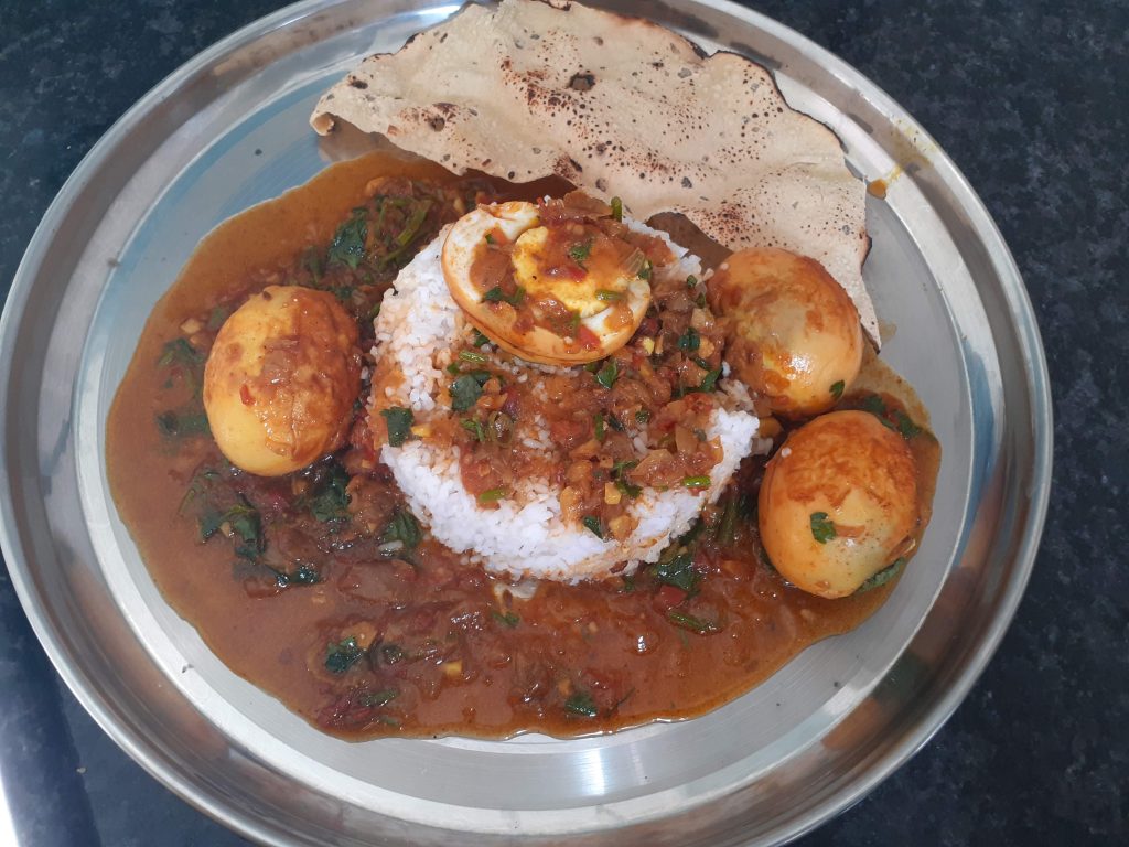Spicy egg curry 